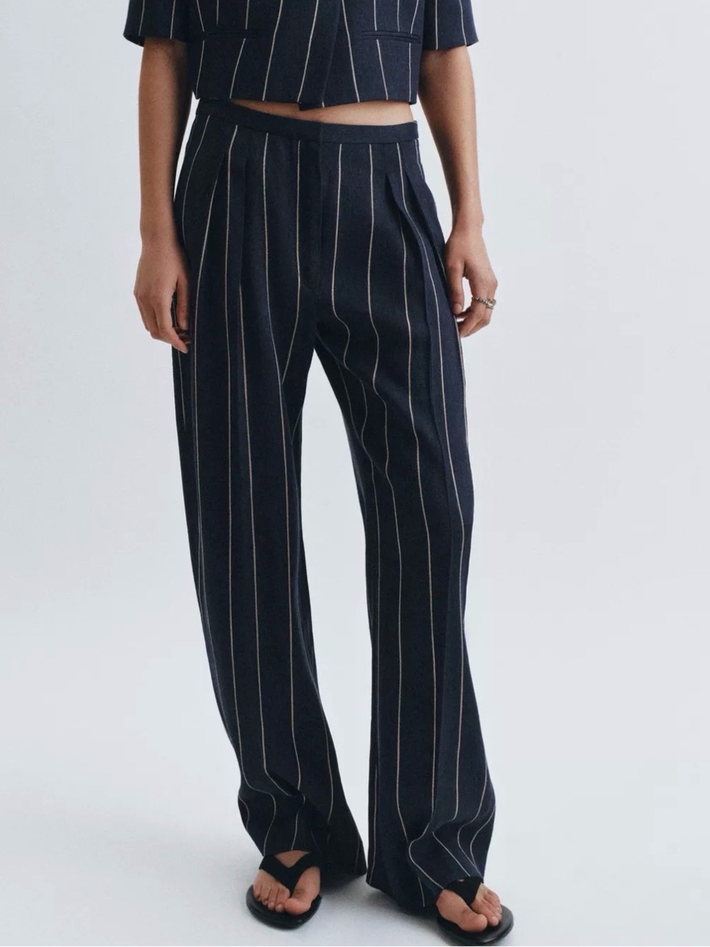 ZARA Striped Linen Pants